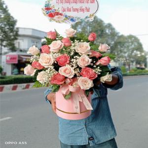 Giỏ hoa tươi chúc mừng TH014