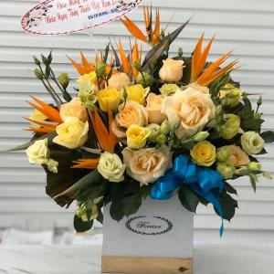 Giỏ hoa tươi chúc mừng HCM202043
